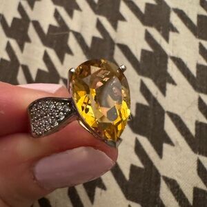 Sterling silver topaz ring